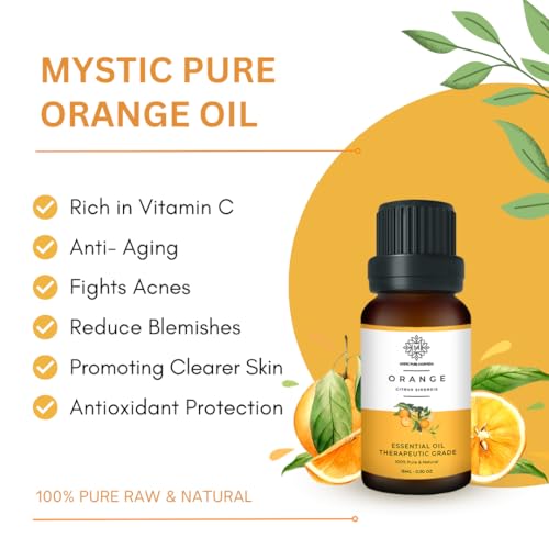 Image of Orange Essential Oil | Skin Brightening, Dark Spots, Body Massage & Aromatherapy | 100% Pure & Therapeutic Grade - 15ml