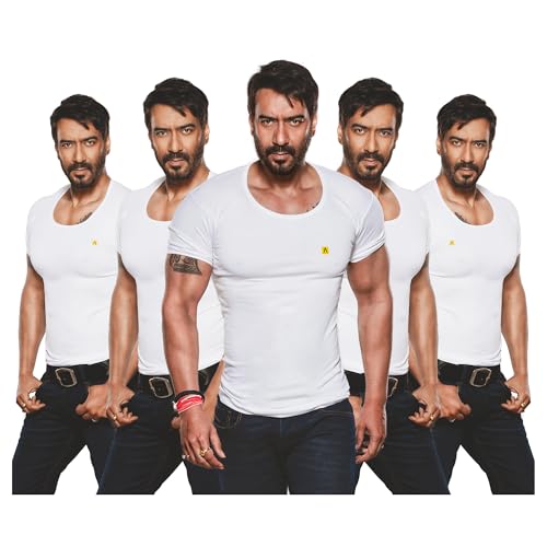 Image of Amul Comfy Men's Vest | 100% Cotton Single Jersey Fabric | U Neck Sleeveless Innerwear | Ultra Soft Hand Feel | Seamless Body | Superior Comfort | Color May Vary (Pack of 5)