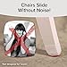 Ruby Sliders As Seen On TV by BulbHead - Red Means They’re Authentic - Premium Chair Covers Protect Hardwood & Tile Floors - Fits Most Furniture Leg Sizes & Shapes ,Clear- 8 Count (Pack of 6)