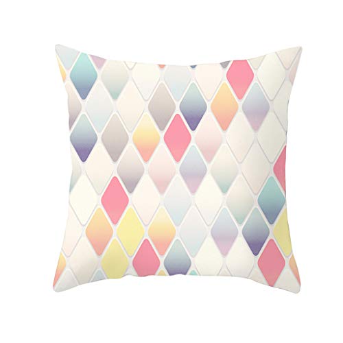 Preisvergleich Produktbild Dasongff Bunter Geometrischen Druck Kissenbezüge Spannbettlaken Hause Sofakissenbezug Günstige Kissen Moderne Kissenhüllen Polsterung Weich Baumwolle 45x45cm