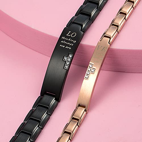 Wolentty Couples Distance Bracelets Love Matching Bracelets Gift For Men Women Valentine - Matching Set (His & Hers) #TOP5