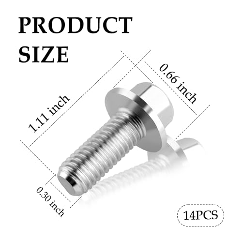 Kifidan KIFIDAN-CHA SU QI-0801 14Pcs Rear Differential Cover Bolt,M8-1.25X20Mm Bolts For Differential Cover Sealing Differential Gears And Lubricating Fluid,Carbon Steel Car Parts Rear Diff Bolts Replacement thumb #1