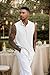 COOFANDY Mens Sleeveless Summer Shirts Beach Tank Tops Button Up Textured Tank Shirt for Vacation,White,S