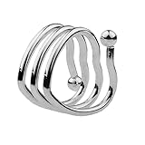 Anillo de entrenamiento con forma de corazón, diseñado pensando en los hombres (ESF7) (Silver)