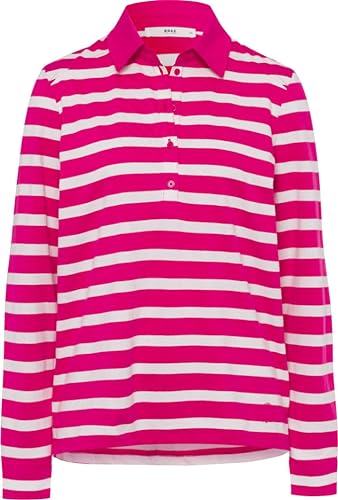 Camisa de polo para mujer de rayas Brax Style Cloe jersey peached