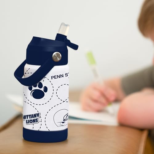 Image of Logo Brands NCAA Mascot Stainless-Steel Kids Bottle -Soft Silicone Mouthpiece, Easy To Carry, Kid-Friendly Design- Great For School & On-The-Go