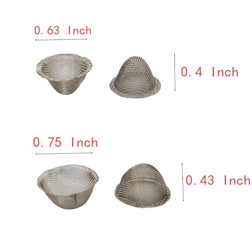 Pipe Screens 3/4 Inch 0.75 Inch 40 Pieces Adjustable Tapered Design Bowl Screens, 100% Stainless Steel Mesh - Image 4