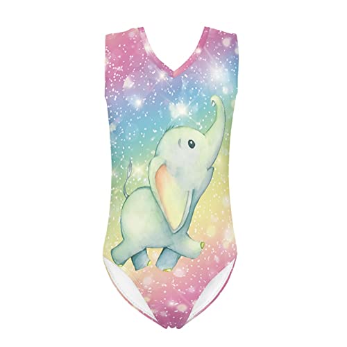 Babrukda Years 5-14 Girl's Kids Swimwear Galaxy Swimsuits Spa Swimming Bathing