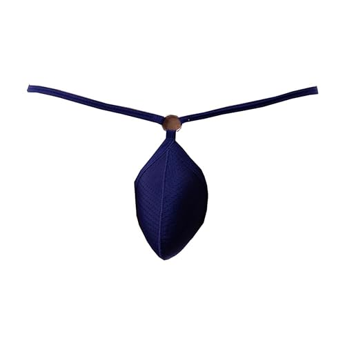 Maiclaice Homme élasthanne Tanga Taille Basse Bikini Slip sous-vêtement Bleu Saphir XX-Large