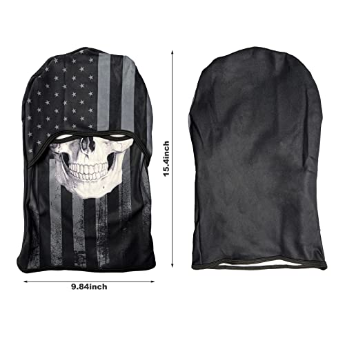 Obacle Balaclava Face Mask Men Women For Winter Cold Weather Ski Hunting (Skull With Long Tongue Red) #TOP6