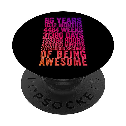 Divertida camisa de cumpleaños 86 Old Meter Funny 86 Year Old Gifts PopSockets PopGrip Intercambiable