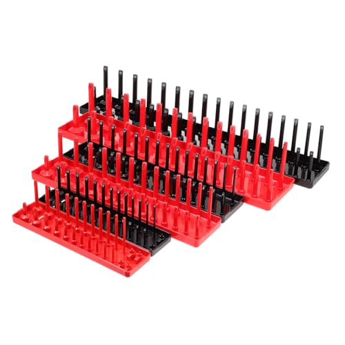 PRETYZOOM Socket Organizer Storage Set 1/4 Socket Holder Tool Organizers for Garage