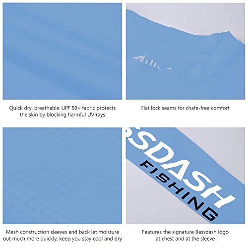 BASSDASH Youth Fishing T Shirts UPF 50+ Long Sleeve Performance UV Protection Tee for Boys Girls