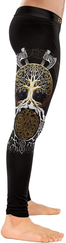 Viking Men's Compression Spats BJJ Men Tights for Working Out Training MMA Jiu Jitsu Grappling