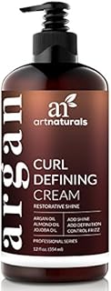 ArtNaturals Curl Defining Cream - Curls Moisturizer & Enhancer w/Almond, Jojoba & Argan Oil & Natural Frizz Control - for Wavy & Curly Hair Products - Sulfate Free - 12 Oz for Women and Men (ANHA-1201)