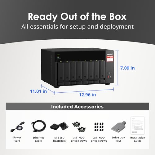 Image of QNAP TS-873A-8G 8 Bay High-Performance NAS with 2 x 2.5GbE Ports and Two PCIe Gen3 Slots