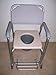 MedMobile® Aluminum Portable Commode Shower Wheelchair with Toilet Style Seat and Cover