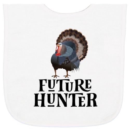 inktastic Turkey Hunting Future Hunter Baby Terry Cloth Bib