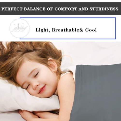 Image of Ntomtuex Sensory Bed Sheet for Compression Reduced Pressure Weighted Blanket to Keep Nice Sleeping Comfortable with Light Breathable Polyester Material, Grey,54 inchx60 inch