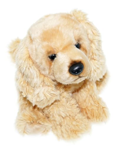 tachi Plüschtier Hund, Kuscheltier Hündchen Cocker Spaniel beige, Stofftier sitzend 28 cm