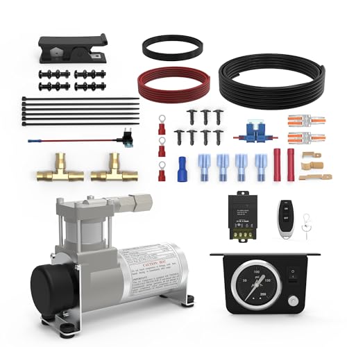 WINSBULL Air Bag Compressor Lightning Inflation Universal On Board Air Compressor System Remote Control and Manual Control for Trucks