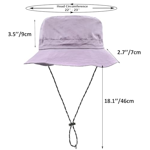 Image of woogwin Waterproof Bucket Rain Hat with Chin Strap Quick Dry Packable Boonie Sun Hat Safari Hat UV Protection