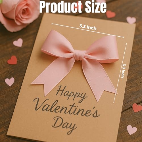 image for ZYTJ Pink Gift Wrap Bows - 50pcs 3.3 Inch Elegant Bows for Gift Wrappi