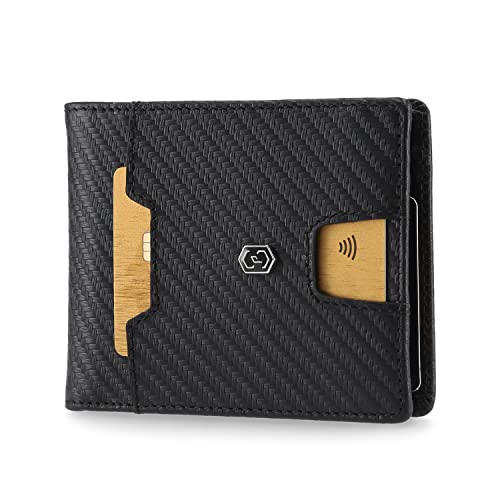 Slimpuro FLAPP Petit portefeuille en cuir pour homme et femme avec compartiment à monnaie, protection RFID, pour homme, jusqu'à 8 cartes, mini portefeuille, porte-cartes, compartiment pour pièces