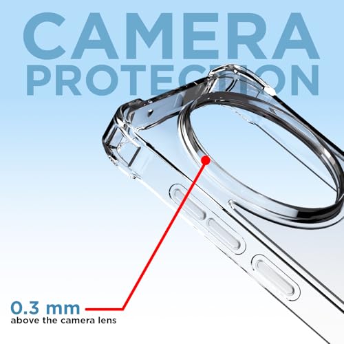 Image of Outlouders Back Cover for Vivo T4 5G / iQoo Z10 5G Clear Transparent PC + TPU Bumper Case with Raised Edges for Shockproof Protection(Transparent)
