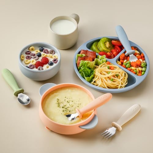 Drkio 8 Pieces Toddler Utensils Set - Kids Silverware Set With Silicone Handle Children Safe 18/8 Stainless Steel Forks And Spoons Anti-Choke Design Food Grade Dishwasher Safe thumb #6
