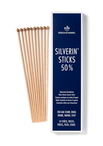 Silbernitrat-Kaliumnitrat Ätzstäbchen, Ätzstift, 200mm starr, 10 Stk., 50%, zur Behandlung von wildem...
