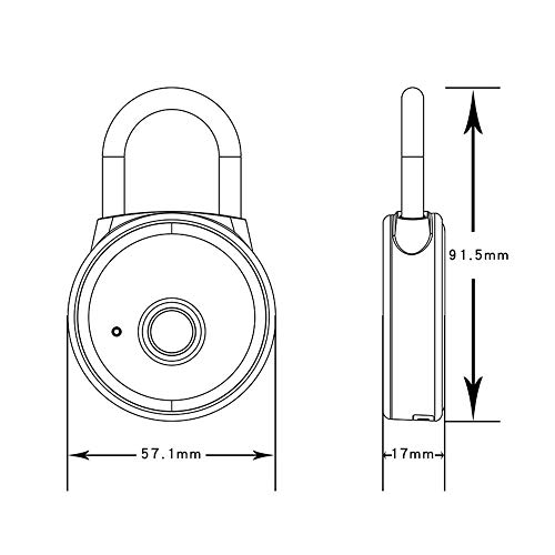 Cadenas empreintes digitales pour casier de gym, école et clôture extérieure en métal - 3
