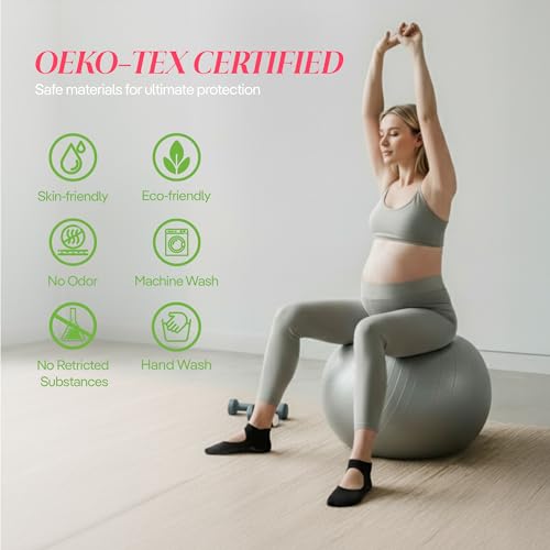 Image of CoolMate Pilates Socks with Grips for Women, Non Slip Yoga Socks
