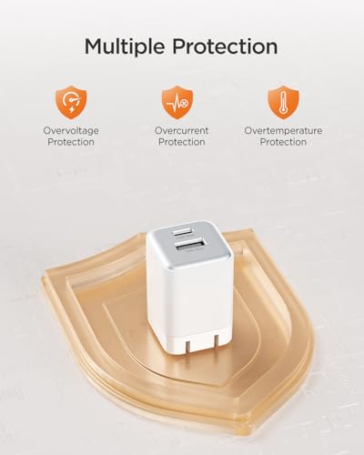 30W USB C Fast Charger, Dual Port USB C Wall Charger with Foldable Plug for iPhone 17/16/15 - image 5
