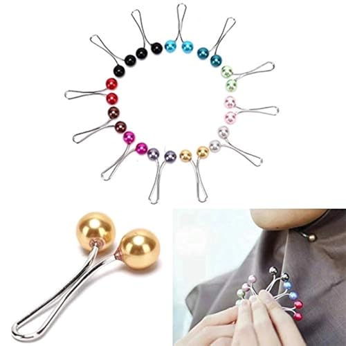 Sanbo Women's Hijab Clip Pins - 12 Pieces, Multi