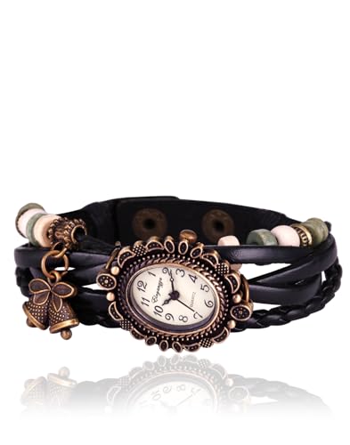 Image of Spiffy Vintage Style Bracelet Watch for Woman, Watch for Women Latest, Watch for Girls Stylish, Women Watches Branded, Women Watches, Bell Charm