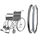 YPAPBHT 20/22/24x1 3/8 Wheelchair Solid Tire, No Inflation Required, Black and Gray, Explosion-Proof and Durable(Gray,24 inches)