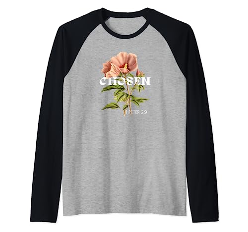 Chosen Christian Baptême Église Bible Étude Écriture Mignon Manche Raglan