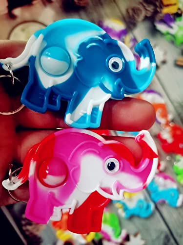Image of 24 Packs Funny Present Unique Mini Elephant Assorted fidgets Bubble Toys for Kids Children Classroom Students Gifts from Teacher,Birthday Party Favors