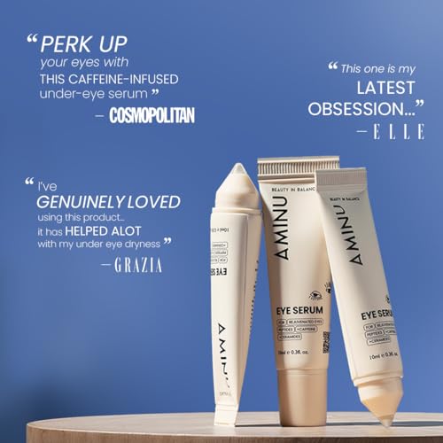 Image of Aminu Eye Serum - Peptide, Caffeine, HA + 15 Actives for Dark Circles, Puffiness, Wrinkles, Fine Lines