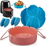 Fry Fun Air Fryer Silicone Liners - Silicone Air Fryer Liners Dishwasher Safe - Air Fryer Liners Sil