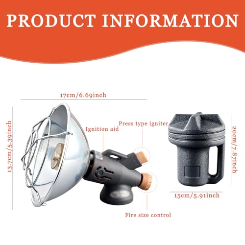 Chauffage compact rapide à gaz portable avec soupape de commande pour camping - 3