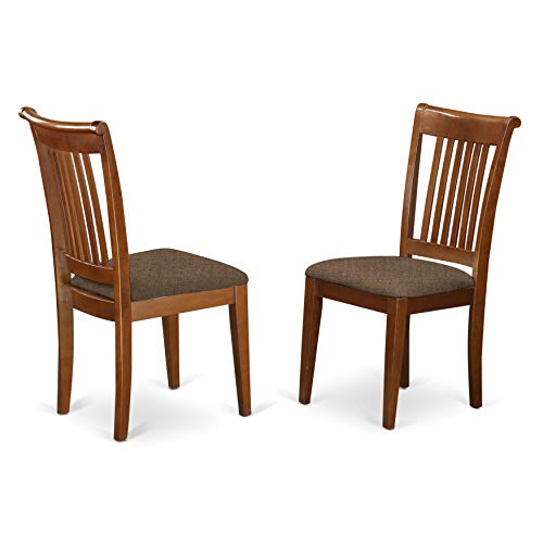East West Furniture 7 Pc Dining Room Set-Oval Dining Table With Leaf And 6 Dining Chairs #TOP4