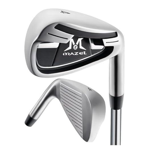 MAZEL WM-X3 Golf Single Iron Club 1,2,3, 4,5,6,7,8,9, P, S,Premium Stainless Steel Shaft, CNC Milled Face for More Spin (Silver, Single 4 Iron)