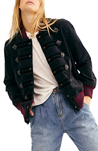 Free People Days Atlas Cord Bomber Jacket (S) Navy