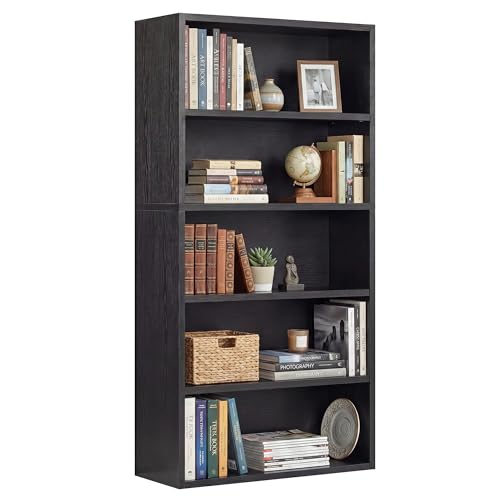 Alpen 5 Tier Bookshelf, 53 Inch Tall Storage Shelves for Living Room, Black by Alpen - Used condition - Image 8