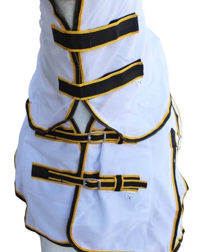 Image of Challenger Horse Light Scrim Summer Spring Airflow Mesh Fly Sheet Neck White 73152