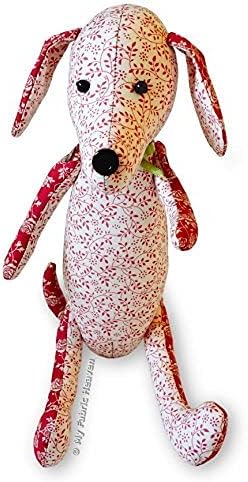 My Fabric Heaven Sausage Dog Sewing PATTERN. 30 cm Dainty Dachshund Keepsake Memory Dog Stuffed Soft Toy Photo-Tutorial Instructions, Free Post.