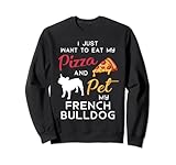 Photo Gallery french bulldog dog pizza lover owner xmas birthday gift felpa Photo Gallery french bulldog dog pizza lover owner xmas birthday gift felpa