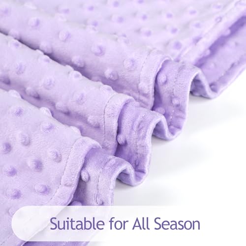 Image of SWESEN Baby Blanket for Girls, Soft Crib Blanket 30 x 40 Inch, Newborn Blankets for Nursery, Stroller, Toddler Bed, Carseat, Double Layer, Purple